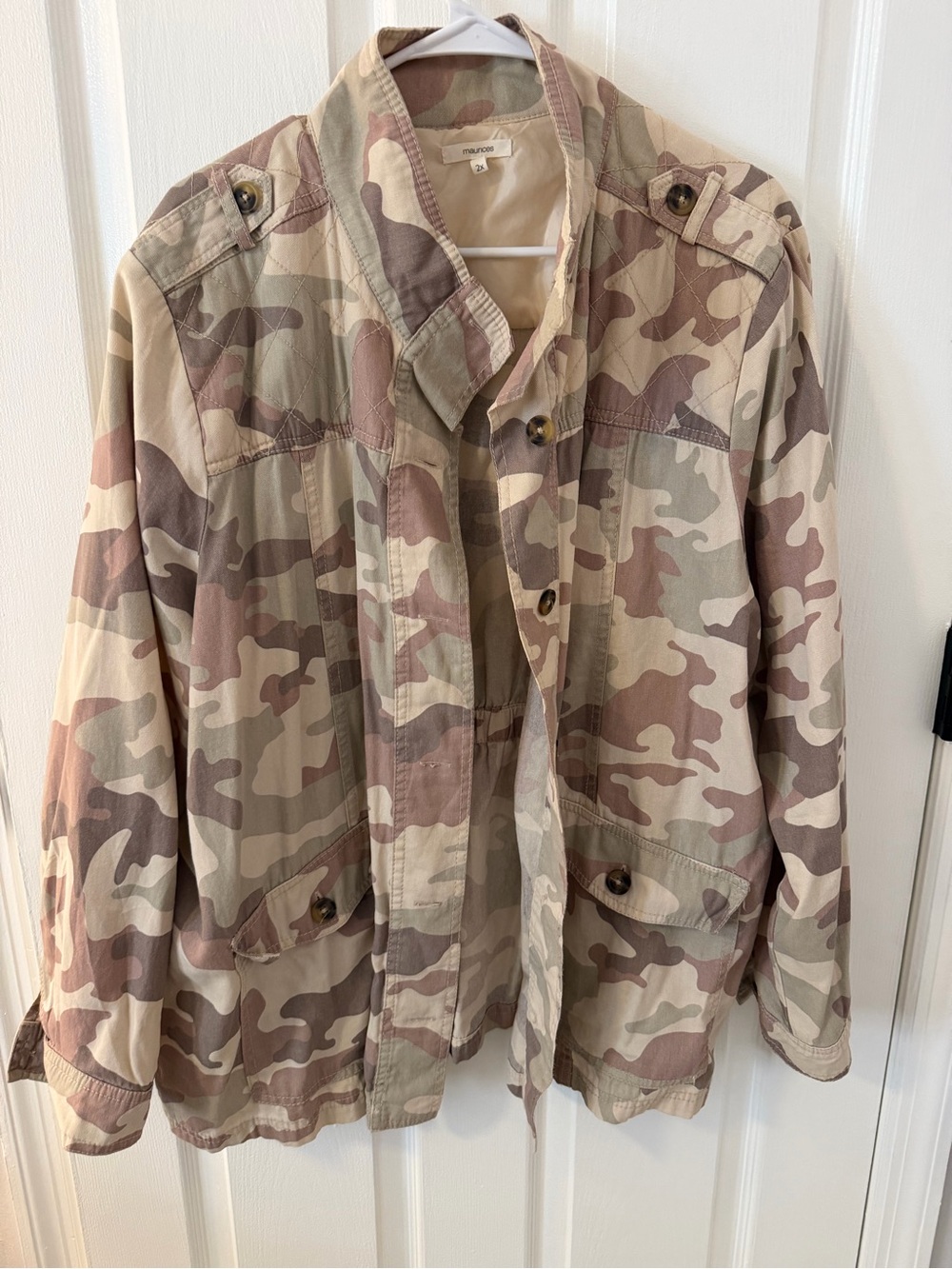 Maurices Beige and Brown Camo Utility Jacket for Kids